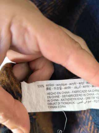 Zara Echarpe Azul e Castanho