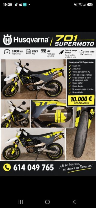 Husqvarna 701 Supermoto - Único dueño