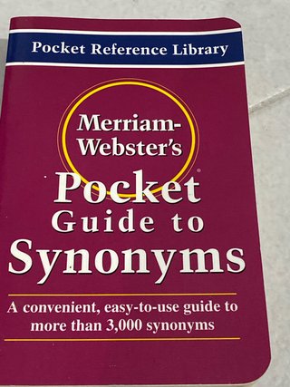 Merriam-Webster's pocket guide to synonyms