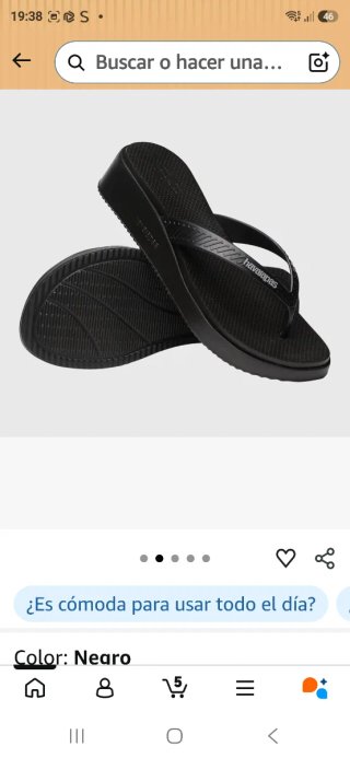 Chanclas Havaianas Negra y beige