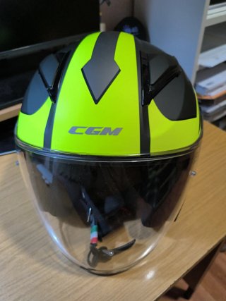 Casco Moto Jet CGM XXXL Amarillo