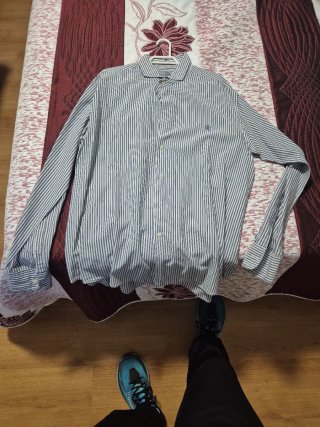 Camisa Scalpers Rayas Azul y Blanco