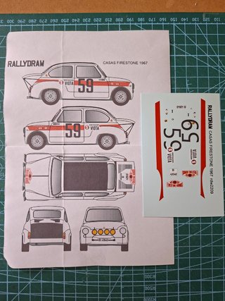 Scalextric Reprotec Seat 600 Casas Firestone 1967