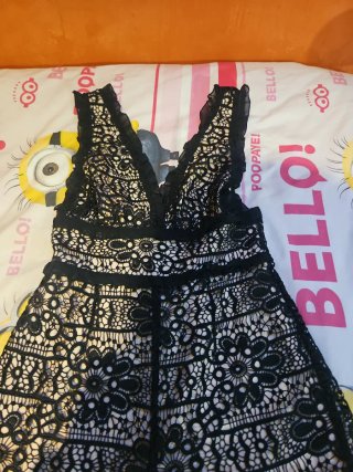 LOTE FIESTA/CASUAL, MONO LARGO DE ENCAJE+FALDA