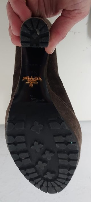 Botines Prada Ante Marrones