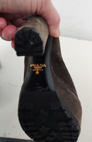 Botines Prada Ante Marrones