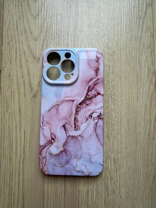 Cover iPhone 13 Pro Rosa e Oro Marmorizzato
