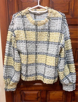 Jersey Zara Cuadros Texturizado