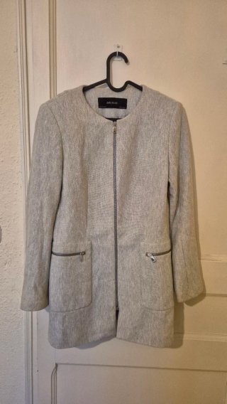 Abrigo Zara Basic Gris
