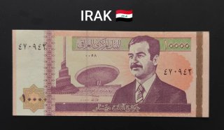 10000 Dinar Iraquí Saddam Hussein