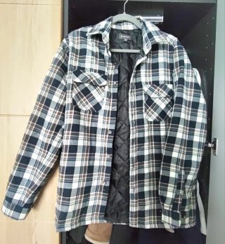Sobrecamisa Acolchada a Cuadros Talla S
