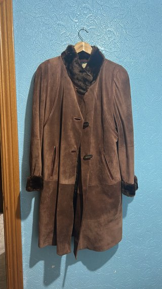 Abrigo Piel Vintage Marrón