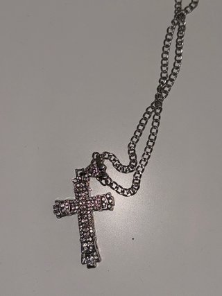 Colgante Cruz de Plata Diamantada