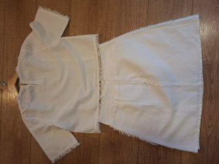 Conjunto Scalpers Top y Falda Blanco