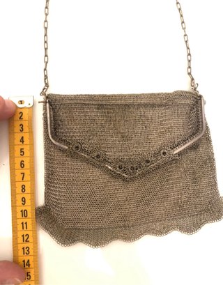 Bolso Antiguo de Malla de Alpaca