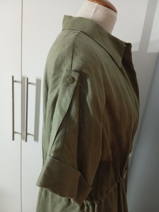 Conjunto Zara de Lino Verde Oliva Talla XL