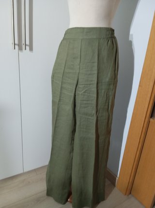 Conjunto Zara de Lino Verde Oliva Talla XL