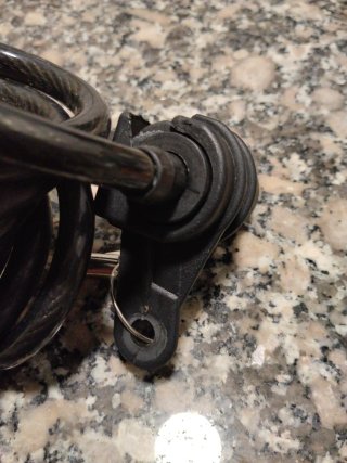 Candado de cable en espiral para bicicleta