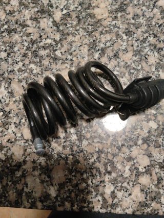 Candado de cable en espiral para bicicleta