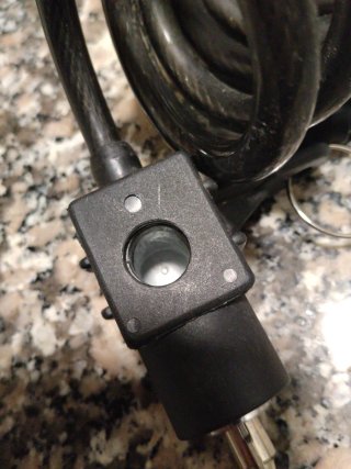 Candado de cable en espiral para bicicleta