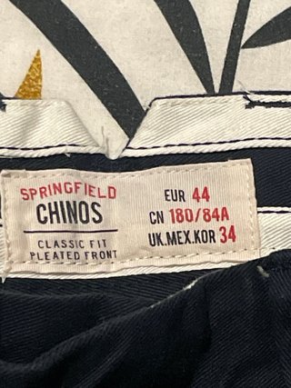 Pantalones Chinos Springfield Hombre Talla 44 Beig
