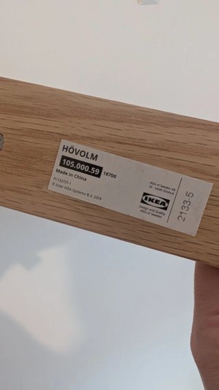 Perchero Ikea HÖVOLM 6 pomos roble