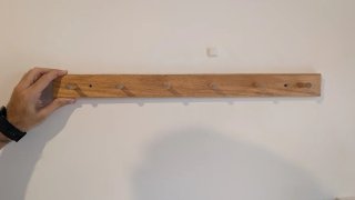 Perchero Ikea HÖVOLM 6 pomos roble