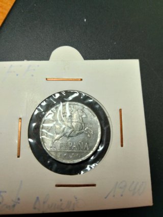 Moneda de 5 céntimos de España 1940