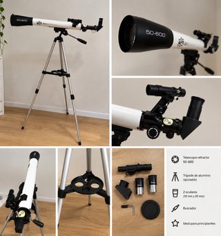 Telescopio Astronómico 50-600 con Trípode