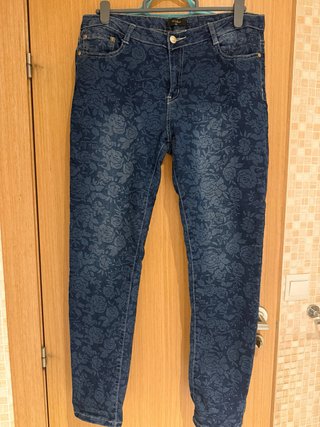 Pantalón October Azul Estampado Talla 46
