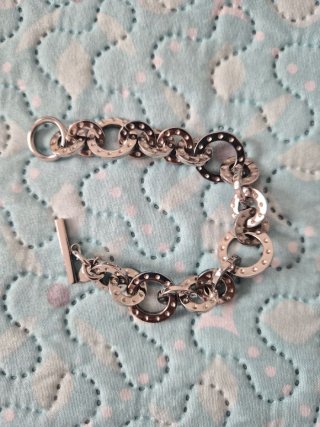 Pulsera Lotus eslabones plateados