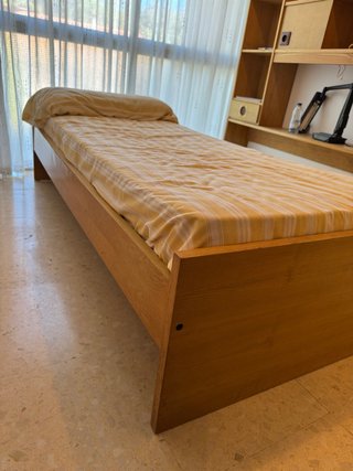 Cama individual de madera 90cm