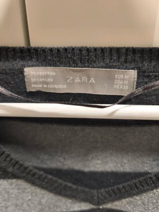 Jersey a rayas ZARA gris Talla M