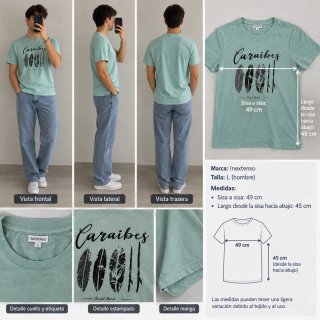Camiseta Inextenso verde menta talla L