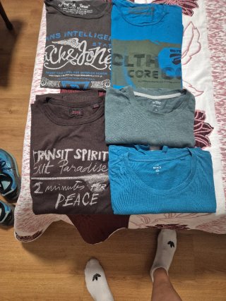 Lote 5 Camisetas Jack & Jones Talla M