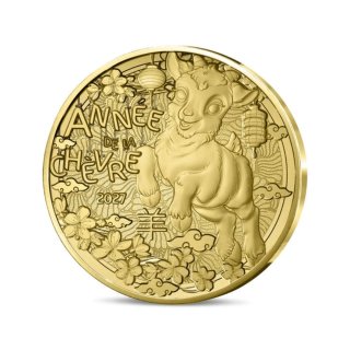 Francia 2027 moneda 1/4€ Año Chino de la Cabra