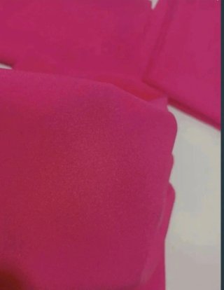 3 retales gasa crepé rosa / fucsia