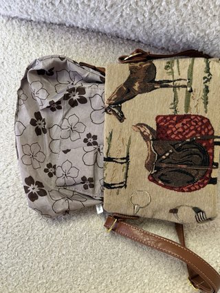 Bolso bandolera vintage tapiz caballo