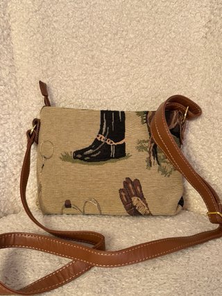 Bolso bandolera vintage tapiz caballo