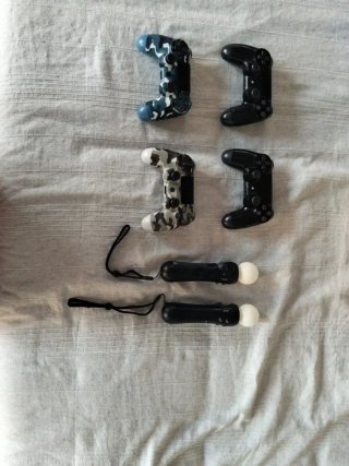 Mandos PS4 Camuflaje y Negros + PS Move