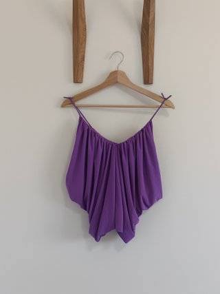 Top drapeado tirantes morado Talla M