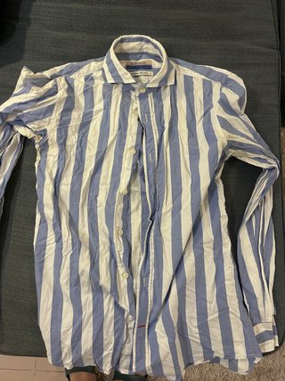 Camisa El Ganso Rayas Azul y Blanco