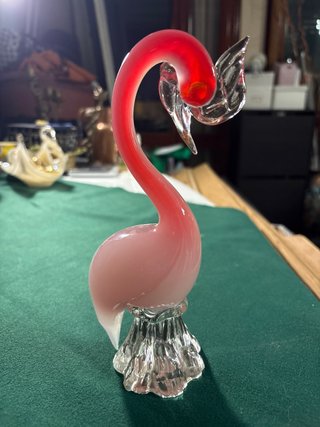 Fenicottero in vetro di Murano
