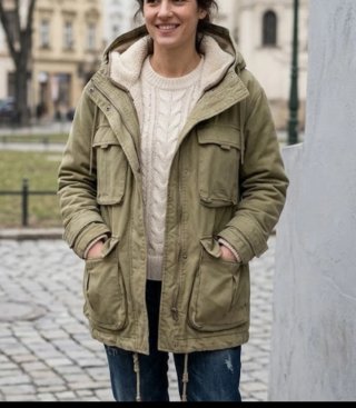Parka Militar Bershka con Forro Borreguito