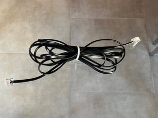 Cable telefónico RJ11 negro