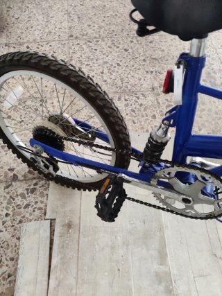 Bicicleta Plegable Hador Azul con Suspensión
