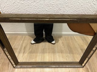 Espejo con Marco Verde y Plateado