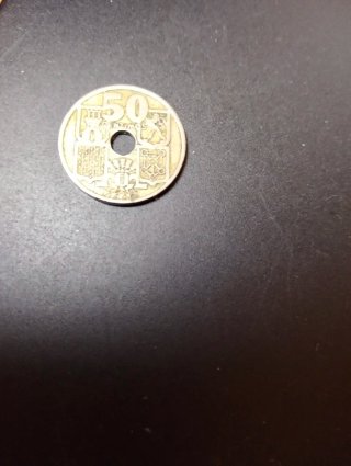 Moneda de 50 cts de Franco flechas hacia arriba