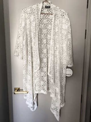 Kimono Largo Encaje Blanco Nunu Santander Nuevo