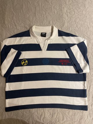 Camiseta Polo Rayas Azul y Blanco Pull&Bear STWD